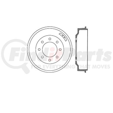 E12772019 by BENDIX - Formula Blue™ Premium HD Brake Drum - Front, 14 in. OD