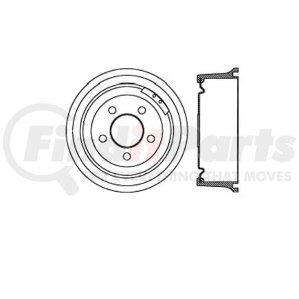 E12772026 by BENDIX - Formula Blue™ Premium HD Brake Drum - Rear, 10.8 in. OD