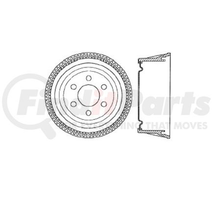 E12772027 by BENDIX - Formula Blue™ Premium HD Brake Drum - Rear, 11 in. OD, For Dodge Dakota