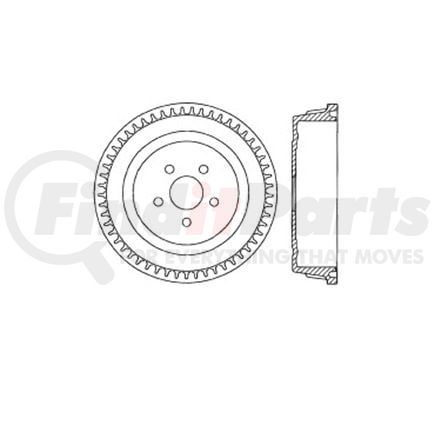 E12772033 by BENDIX - Formula Blue™ Premium HD Brake Drum - Rear, 12.1 in. OD, For Chrysler Town & Country Van; Dodge Caravan Grand Caravan Mini Ram Van; Plymouth Voyager Grand Voyager