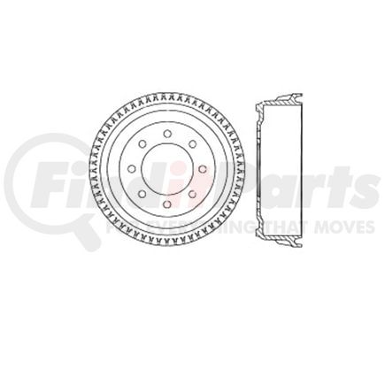 E12772035 by BENDIX - Formula Blue™ Premium HD Brake Drum - Rear, 14.1 in. OD