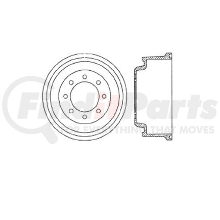 E12772044 by BENDIX - Formula Blue™ Premium HD Brake Drum - Rear, 14.2 in. OD, For Dodge Ram 2500 Pickup