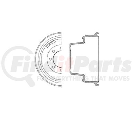 E12772045 by BENDIX - Formula Blue™ Premium HD Brake Drum - Rear, 14.2 in. OD, For Dodge Ram 2500 Pickup, 4WD; Dodge Ram 3500 Pickup, 4WD