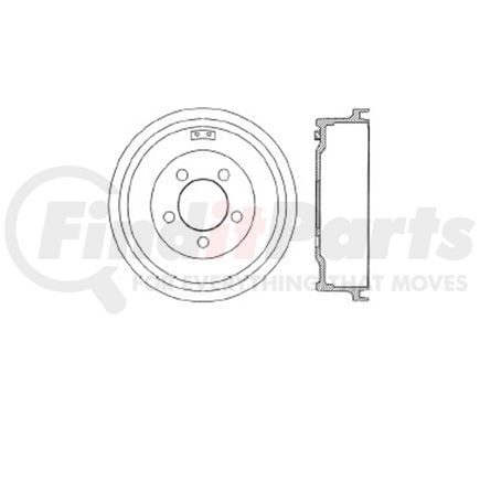 E12772046 by BENDIX - Formula Blue™ Premium HD Brake Drum - Rear, 11.8 in. OD, For Jeep Liberty