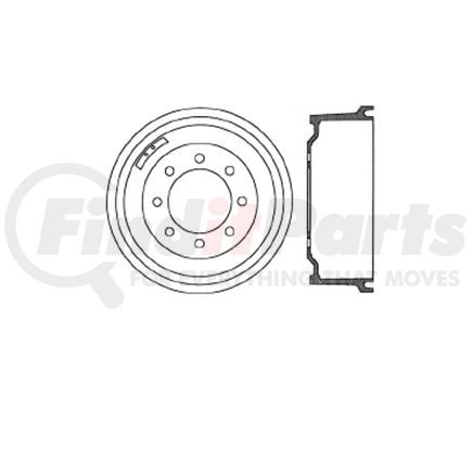 E12772040 by BENDIX - Formula Blue™ Premium HD Brake Drum - Rear, 14.2 in. OD