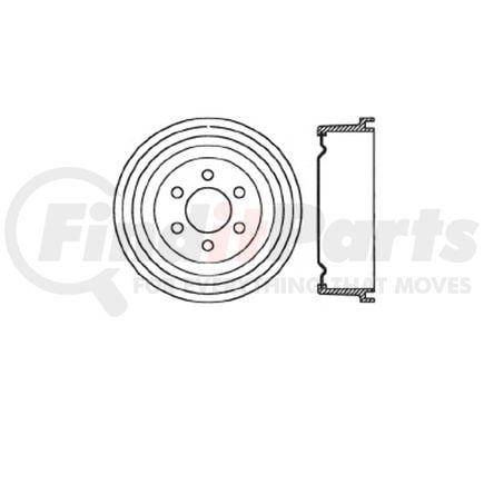 E12772042 by BENDIX - Formula Blue™ Premium HD Brake Drum - Rear, 11.7 in. OD, For Dodge Dakota