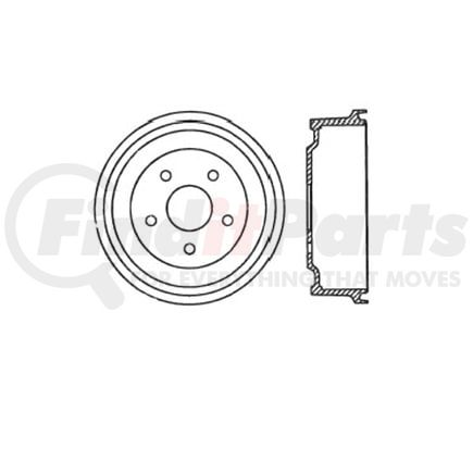 E12772043 by BENDIX - Formula Blue™ Premium HD Brake Drum - Rear, 12.9 in. OD, For Dodge Ram 1500 Pickup