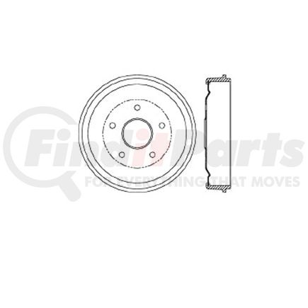 E12773008 by BENDIX - Formula Blue™ Premium HD Brake Drum - Rear, 12.5 in. OD