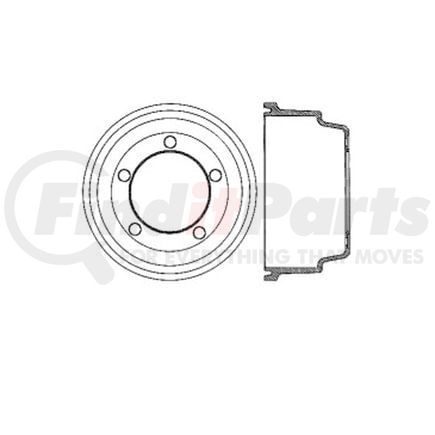 E12781009 by BENDIX - Formula Blue™ Premium HD Brake Drum - Rear, 345 mm OD