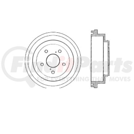 E12772049 by BENDIX - Formula Blue™ Premium HD Brake Drum - Rear, For Dodge Dakota; Mitsubishi Raider
