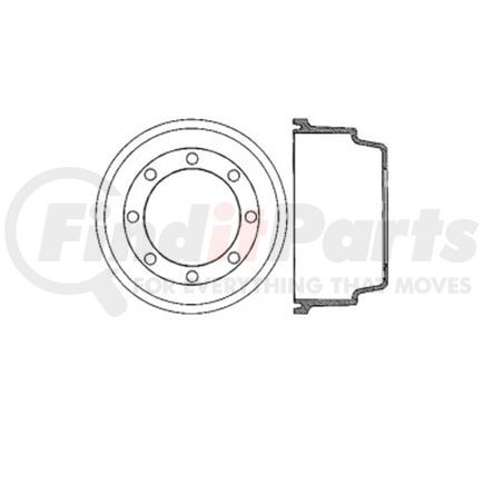 E12784006 by BENDIX - Formula Blue™ Premium HD Brake Drum - Rear, 16.9 in. OD