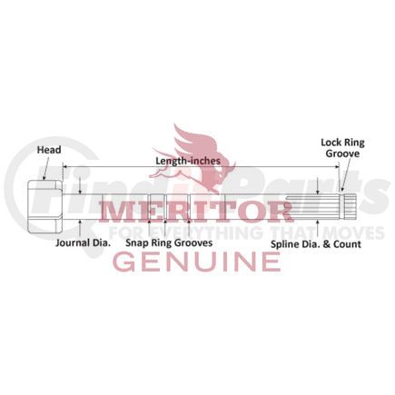 2210S8989 by MERITOR - CAMSHAFT/LH