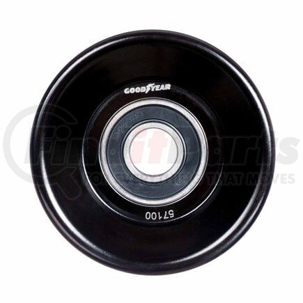 57100 by GOODYEAR BELTS - Accessory Drive Belt Idler Pulley - FEAD Pulley, 3.56 in. Outside Diameter, Steel