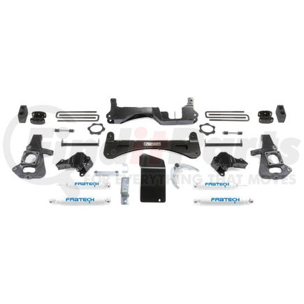 K1045 by FABTECH - Raised Torsion Suspension Lift System; w/Performance Shocks; 6 in. Lift;