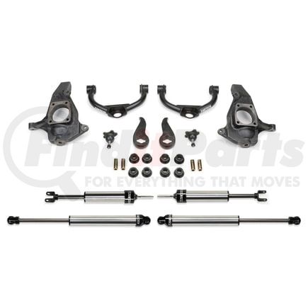 K1056DL by FABTECH - Budget Lift System w/Shock; 4 in. Lift; Incl. Spindles; Upper Control Arms; Steering Knuckles; Torsion Keys; Rear Shocks; All Required Hardware; w/DLSS Shocks;
