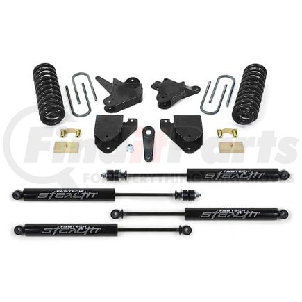 K20621M by FABTECH - Basic Lift System w/Shocks; w/Stealth Monotube Shocks; 6 in. Lift; w/Factory Overload; Incl. Front And Rear Shocks; Rear Blocks; U-Bolts; Drop Pitman Arm; All Required Hardware;