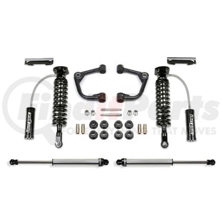 K2261DL by FABTECH - Uniball UCA Lift System w/Shocks; For 2 in. Lift; w/Front 2.5 Resi Coilovers/Rear 2.25 Shocks;
