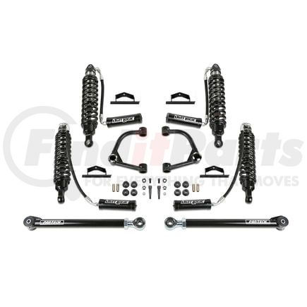 K2389DL by FABTECH - Uniball UCA Lift System w/Shocks; 3 in. Lift; w/Front Dirt Logic 2.5 Resi Coilovers And Rear Dirt Logic 2.25 Resi Coilovers; Bilstein Factory Shocks;