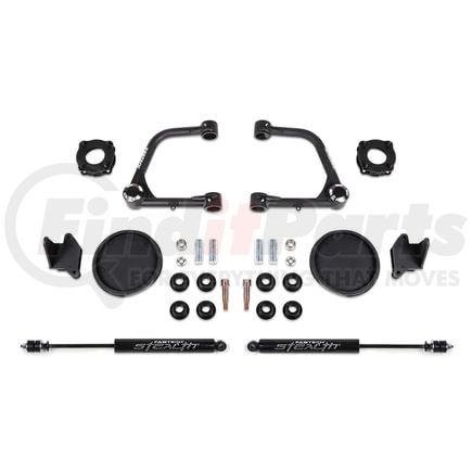 K7086M by FABTECH - Uniball UCA Lift System; 3 in. Lift; UCA Kit w/Uniball; Front Shock Spacer; Rear Coil Spacer; Rear Stealth Shocks;