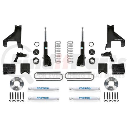 K9003 by FABTECH - Coil Assist Kit; 1.5 in.; Front Bilstein B4 Struts; w/Performance Auxiliary Shocks And Rear Performance Shocks;