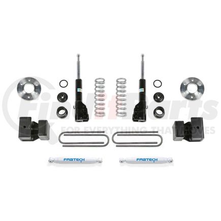 K9007 by FABTECH - Coil Assist Kit; 1.5 in.; Front Bilstein B4 Struts & Rear Performance Shocks;