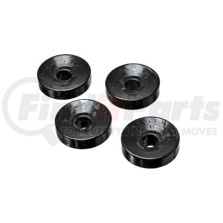 168112G by ENERGY SUSPENSION - Shock Bushing Set; Black; Rear Upper; Performance Polyurethane;