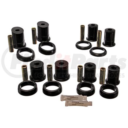 43115G by ENERGY SUSPENSION - Control Arm Bushing Set; Black; Rear; w/Oval Bushing; Must Reuse Existing Outer Metal Shells; Performance Polyurethane;