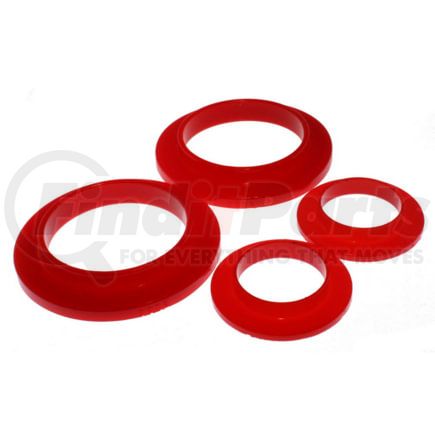 46101R by ENERGY SUSPENSION - Coil Spring Isolator Set; Red; 2 Large/Small Isolators; Performance Polyurethane;