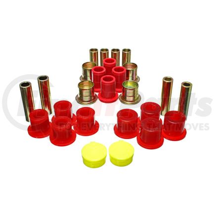 5.3139R by ENERGY SUSPENSION - Control Arm Bushing Set; Red; Front; Performance Polyurethane;
