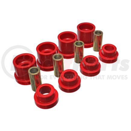 71117R by ENERGY SUSPENSION - Sub-Frame Bushing Set; Red; Rear; Must Reuse Existing Outer Metal Shell And All Metal Parts; Performance Polyurethane;