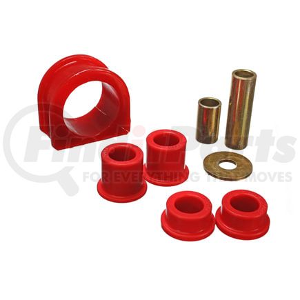 810104R by ENERGY SUSPENSION - Rack And Pinion Bushing Set; Red; Front; Performance Polyurethane;