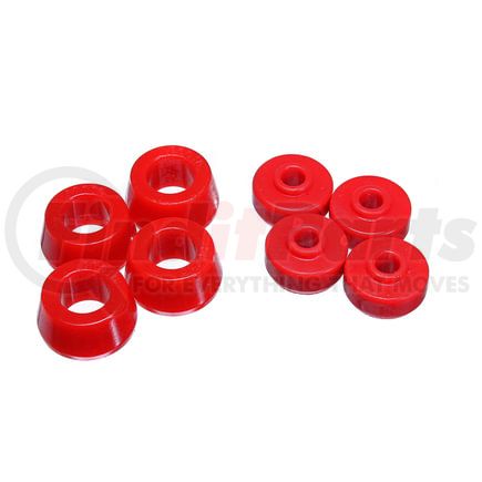 8.8102R by ENERGY SUSPENSION - Shock Bushing Set; Red; Rear;