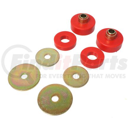 9.4101R by ENERGY SUSPENSION - Universal Mounts/Isolators; Red; Firm Bushing; Incl. 2 Complete Mounts/4 Washers/2 Sleeves/4 Bushings; Sold Individually; Performance Polyurethane;