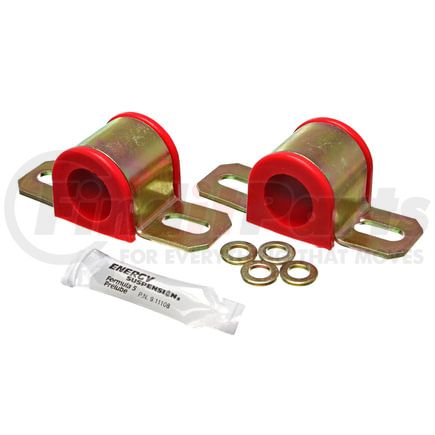 95110R by ENERGY SUSPENSION - Sway Bar Bushing Set; Red; Front Or Rear; Non-Greasable Type; Bar Dia. 1 in./25mm; 2 9/16 in. Bracket Size; Performance Polyurethane;