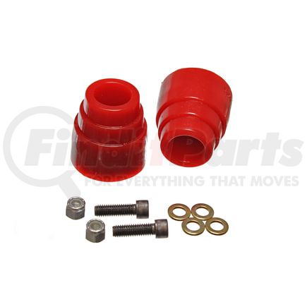 99156R by ENERGY SUSPENSION - Leaf Spring Bushing Set; Red; Rear; Overload Spring Snubber Set; Performance Polyurethane;