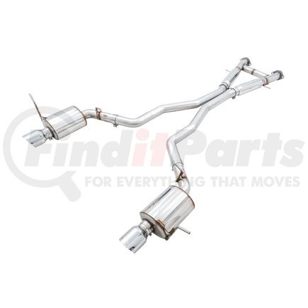 3015-32123 by AWE - AWE Touring Edition Exhaust for Jeep Grand Cherokee SRT - Chrome Silver Tips