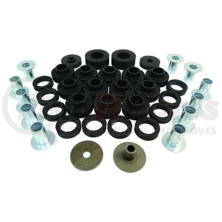 Crown 5462446K Body Mount Set Body Mounting Kit; Incl. Mount Bushings/Retainers/Washer/Bushings; w/Steel Body;