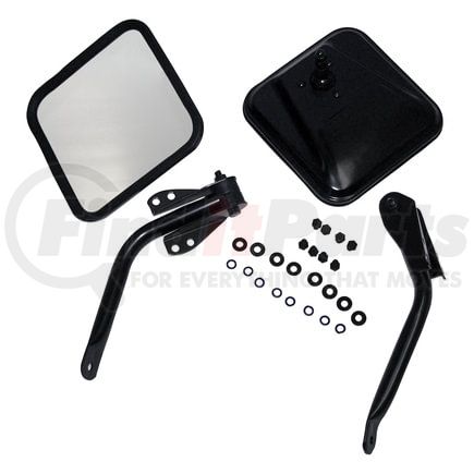 Crown 5462736K Door Mirror Kit Door Mirror And Arm Kit; Black; Mounts To Windshield Hinge;