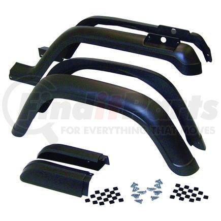 Crown 5AHK6 Fender Flare Set Fender Flare Kit; 6 Piece; Incl. Hardware;