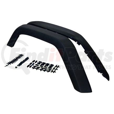 5KFKRR by CROWN - Fender Flare Set; Rear; Incl. 2 Flare/Retainers/Rivets; Textured Black;