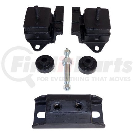 8128488K by CROWN - Engine Mount Kit; Incl. 2 Engine Mounts/1 Transmission Mount/2 Insulators/1 Stud;