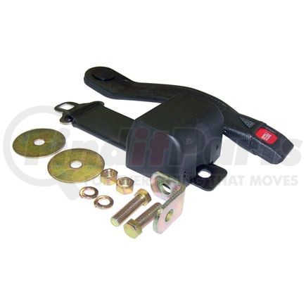 BELT2B by CROWN - Seat Belt Set; Front Left; 2 Point; Black; Retractable;