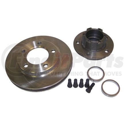 J5356183 by CROWN - Hub And Rotor Assembly; Front; w/6-Bolt Caliper Plate; 1-1/8 in. Wide Thick Rotor;
