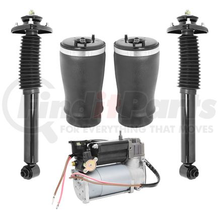 2KC-15-5250002 by UNITY AUTOMOTIVE - Rear Suspension Air Spring Shock Kit; Includes Air Suspension Compressor