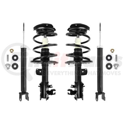 4-11595-255030-001 by UNITY AUTOMOTIVE - Front and Rear Suspension Strut and Coil Spring Assembly Shock Absorber Kit