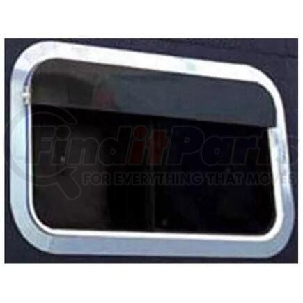 Aranda P-0073 Sleeper Side Panel Trim Sleeper Window Trim - Stainless Steel, For Peterbilt 587 and 387