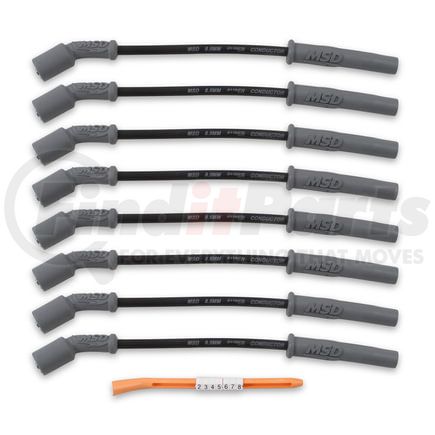 32823 by MSD - MSD Super Conductor Spark Plug Wire Set - 99-13 GM Truck & SUV - Black