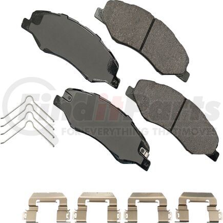 ACT2304 by AKEBONO - ProACT Ultra Premium Ceramic Disc Brake Pad Kit