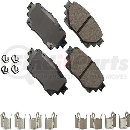 ACT2305 by AKEBONO - ProACT Ultra Premium Ceramic Disc Brake Pad Kit