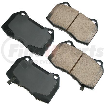ACT960 by AKEBONO - Akebono PROACT Ultra Premium Ceramic Disc Brake Pad Kit